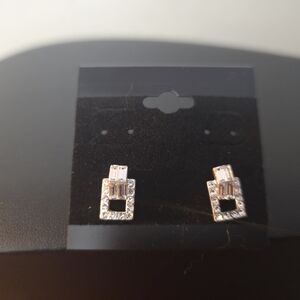 Elegant Silver and Clear Crystal Earrings